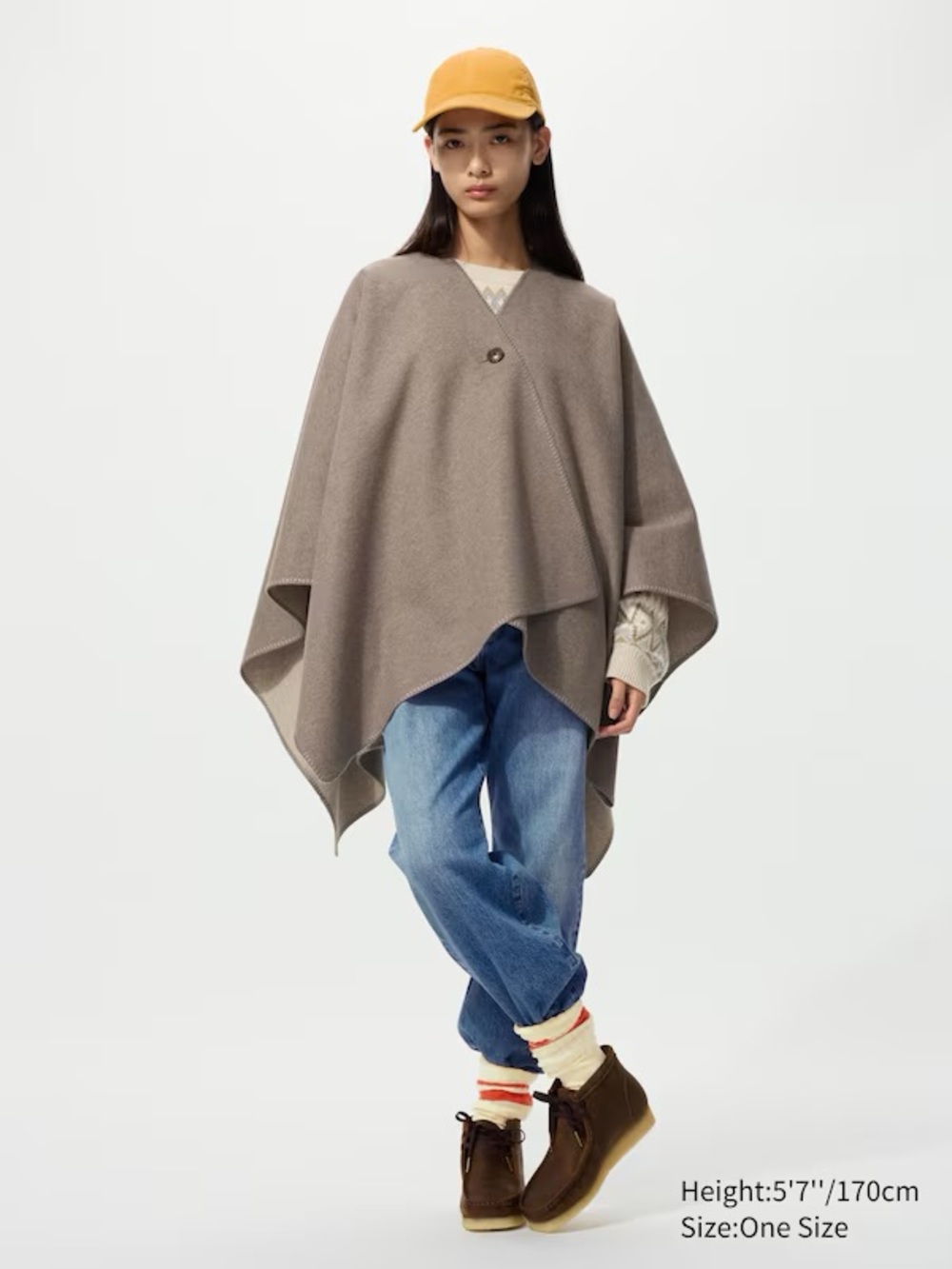 UNIQLO x JW ANDERSON Beige Poncho Sweater